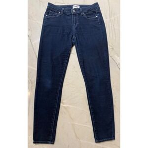 PAIGE Verduga Ultra Skinny Jeans Dark Blue Sz 28 Mid Rise Stretch Indigo